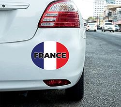 2 x Frankrijk Auto Stickers Frankrijk Vlag Ovaal Zelfklevende Vinyl Auto, Van, Vrachtwagen