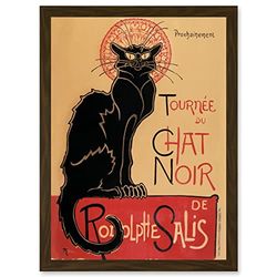 Artery8 French Vintage Advertising Tournee Du Chat Noir The Black Cat Rodolphe Salis Artwork Framed Wall Art Print A4