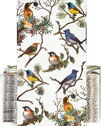 100PCS Guest Towels Disposable 3 Ply Paper Hand Napkins for Bathroom Spring Bird Napkins Everyday Decorative for Dinner Wedding Tea Party Table Anniversary Bridal Powder Room