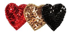 Caravan Red/Black French Decorated Automatic Barrette