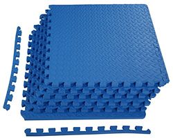 BalanceFrom Tapete de Ejercicio de Rompecabezas con Azulejos entrelazados de Espuma EVA para MMA, Ejercicio, Gimnasia y Gimnasio en casa, Suelo Protector de 3/4 Pulgadas de Grosor, 24 pies Cuadrados,