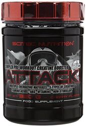 Scitec Nutritiom Attack! 2.0 Complex Pre-Workout Creatine Booster Powder - 320g, Cherry