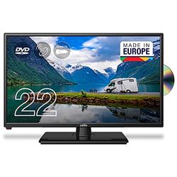 Cello 12 V C2220FMTRDE 22" (65 cm Diagonale) Traveller Full HD LED Digital TV con Integrato DVD Player DVBT2 S2 Triple Tuner e 12V/24V, per Camper, Camion