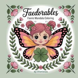 Faedorables Heavenly Flowers Square Mandala Faerie Cutezy Bold and Easy Coloring: 25 Fae-Dorable Pages to Colour – Mythical, Mystical & Magical