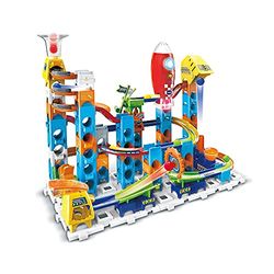 VTech - Marble Rush, Circuit à Billes Électronique Rocket Set Electronic M100E, Jeu de Construction, 79 Pièces, 10 Billes, Cadeau Enfant Dès 4 Ans - Contenu en Français