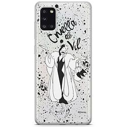 ERT GROUP etui na telefon Samsung A31, case oryginalny i oficjalnie licencjonowany przez Disney, wzór Cruella 001, optymalnie dopasowane, plecki z TPU częściowo przeźroczyste
