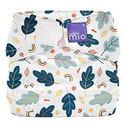 Bambino Mio, Miosolo klassisk allt-i-ett-återanvändbar blöja, ekologisk kemisk fri blöja (små blad, en storlek)
