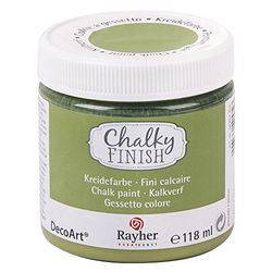 Rayher Hobby Chalky Finish 38867452 Colore in Gesso Chalky Finish, 118 ml, Verde (Avocado)