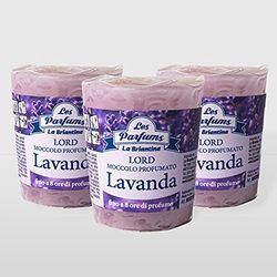La Briantina Parfymerade ljus i Moccolo Lord, 4,5 x4 cm, Lila, Lavendel Parfym
