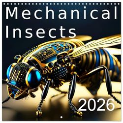 Mechanical Insects (Wall Calendar 2026 12" x 24" / 30 x 60 cm (open)) CALVENDO 12 Month Wall Calendar
