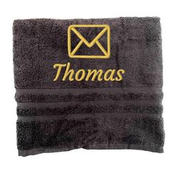 Asciugamano personalizzato con nome e nome del lavoro Nome splendidamente ricamato Asciugamano da bagno Asciugamano in cotone 100% Asciugamano da bagno con nome (100 x 50 cm, Postino)