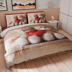 PETTI Artigiani Italiani Nordicas, capa de edredão, roupa Made In Italy, 100% cetim, raso, doçura, CAMA 135 (200 x 200 cm)
