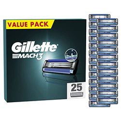 Gillette Mach3 Navulmesjes Voor Mannen Navulmes Met 3 Mesjes 25 Navulmesjes IJzersterke Mesjes Groen