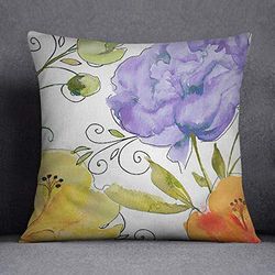 Bonamaison Housses de Coussin, Polyester, Multicolore, 45X45 Cm