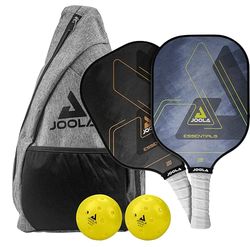 Set di Racchette da Pickleball JOOLA Essentials con 2 Racchette, 2 Palline e Borsa, Ideale per Giocatori Ricreativi, Superficie in Fibra di Vetro