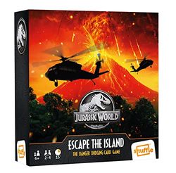 Shuffle Escape The Island - Set di carte in base al film Jurassic World, 2-4 giocatori a partire da 6 anni