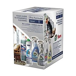 Cif Kit de nettoyage professionnel mélangé – Nettoyage professionnel de Pro Formula dans une boîte | Propreté et sécurité pour les entreprises – Lot de 6