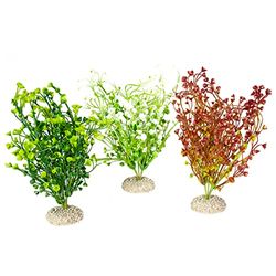 Aqua Della, Gekleurde kunstplant van flexibele kunststof BACOPA M – 25 cm, robuuste voet, biedt schuur en broedplaatsen, geschikt voor aquaria en terraria