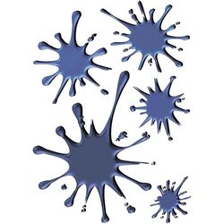 Sticker sheet (5-pieces) - dark blue - 25x17,5cm
