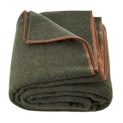 VEVOR Couverture de Camping Laine 80%, 1,62x2,23 m, Grande Couverture de Stade Chaude, Coupe-Vent Ignifuge, pour Extérieur, Pique-niques, Randonnée, Événements Sportifs, en Plein Air, Vert Armée