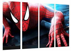 Quadro câmaras fotográficas Spiderman, super-herói, homem-aranha tamanho total: 131 x 62 cm XXL, multicolorido