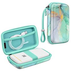 FINTIE Protective Case for Kodak Step/Mini 2 HD/PRINTOMATIC/Kodak Smile Camera & Printer - Shockproof Hard Shell Carrying Case with Inner Pocket, Emerald Marble