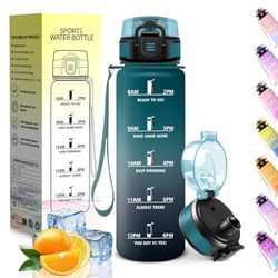 HoneyHolly Borraccia Bambini, 500ML, A prova di perdite Borracce, Riutilizzabile Borraccia Motivazionale, Semplice e Portatile, Bottiglia Acqua per Corsa, Bicicletta, Lavoro, Scuola, Water Bottle
