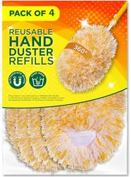 Millifiber Microfiber Reusable Refills for Swiffer Hand Duster, 360 Degree Dry Duster Heavy Duty Refills, 4-Pack (Handle is Not Included) Air Dry Only