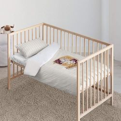 BELUM | Harry Potter dekbedovertrek, 100% katoen Griffoendor Sweet Beig Dekbedovertrek voor Maxi Cot 115 x 145
