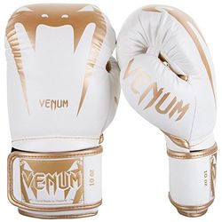 Venum Giant 3.0 Luvas de boxe, Muay Thai, Kickboxing, adulto unissexo, branco/dourado, 16 ml