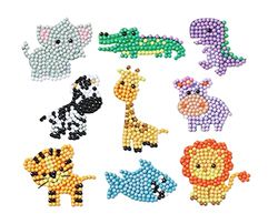 Pracht Creatives Hobby Diamond Painting Stickerset, Motif Animaux du Zoo, Set de Bricolage pour créer des Autocollants avec des Pierres Brillantes, pour Enfants à partir de 5 Ans