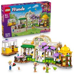 LEGO Friends Caffè delle Piante e Negozio di Fiori - Giocattolo con 4 Mini Bamboline, Gatto Domestico, Tram, Accessori da Cucina come Pasticcini, Tazze e Teiera - Regalo per Bambine da 9 Anni - 42671