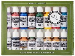 Vallejo Model Color Imperial Rome Colours Acrylic Paint Set - Assorted Colours (Pack of 16)