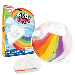 Zimpli Kids Bombe de Bain Arc-en-Ciel en Forme de Gros Nuage de, crée Un Effet spécial Multicolore, Cadeaux d'anniversaire pour garçons et Filles, Jouets de Poche pour Enfants