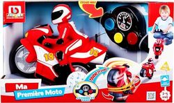 BB Junior First RC 95001R 95001R Red RC Motorcycle with Handlebar for Riders - Realistic Sounds - Develops Creativity and Imagination from 2 Years - 95001R