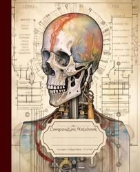 Composition Notebook | Antique Anatomical Illustration with 100 College Ruled, Cream Colored Pages