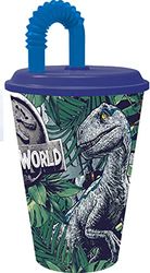 ALMACENESADAN, 5026, Jurassic World Franchise Thent Back to School Pack, 430 ml Cane Cup, Reusable, BPA Free