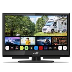 CELLO C1624WS-12V 16" Smart Camping Travel TV WEBOS by LG Full HD LED TV Triple Tuner DVB-T/T2-C-S2 HDMI USB Bluetooth 12V Car Adapter "Pitch Perfect Sound" voor een unieke geluidservaring