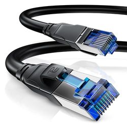 CSL - Cavo di rete CAT.8 ad alta velocità, 40 Gbps, schermatura S/FTP PIMF, presa RJ45, 0,25 m 2m Nero