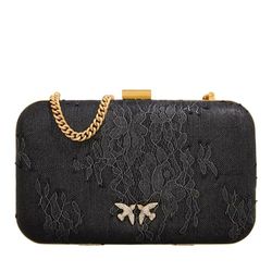 Pinko - CLUTCH LACE EMBROIDERED, Bolso de mano,