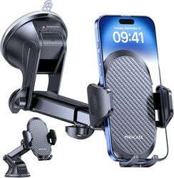 Miracase Soporte Movil Coche [2025 Ventosa Potente] Suporte Telemovel Carro en Salpicadero, Rotación 360° Ventosa Movil Compatibilidad con iPhone y Telefono de 4-7.2"