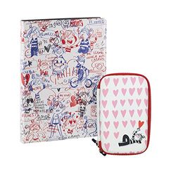 Funda Tablet 10.2-10.4 Garabatos + Estuche Tecnológico Rígido 2.5 Corazones