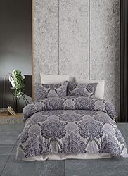 Questo Casa 100% Ranforce Cotton Single Duvet Cover Set, Duvet Cover 160 x 220 cm, Flat Leaf 160 x 240 cm, Pillowcase 50 x 70 cm (1 piece)