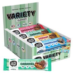 Yubi Variety Box 12 Pack - Protein Bars - 99 Calories, High Protein, High Fibre, Low Sugar, Gluten Free and Dairy Free - Healthy Snacks/Nutrition Bar - Chocolate Bars - 420g