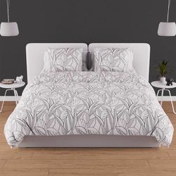 Soleil d'ocre, Togo Cotton Duvet Cover Set, 57 Thread Count, 260 x 240 cm, White