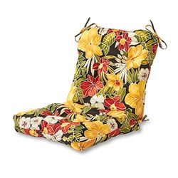 Greendale Home Fashions AZ5815-ALOHA-BLACK Aloha - Cuscino per sedia da esterni, 106 x 53 cm