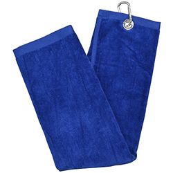 Longridge Luxury 3 Fold Golf Towel - Blue,