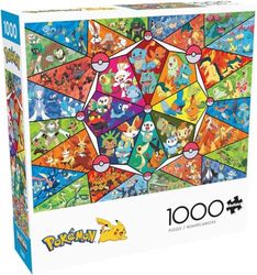 Buffalo Games - Pokemon - Arrancadores de vidrieras - Rompecabezas de 1000 Piezas