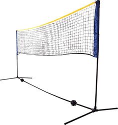 Conjunto de rede Kombi, rede de lazer para badminton, ténis de rua e outros desportos, ajustável em altura de 0,75 m a 1,55 m, largura 3 m