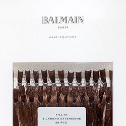 Balmain Fill de dans Silk Bond en cheveux cheveux Natural Straight Texture 3.4, Dark Brown, 55 cm de longueur, 1er Pack (1 x 25)